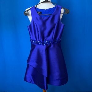 Blue Satin girls dress